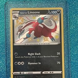 Shiny Galarian Linoone SV079/SV122 Holo Rare Pokémon Shining Fates - NM/M TCG