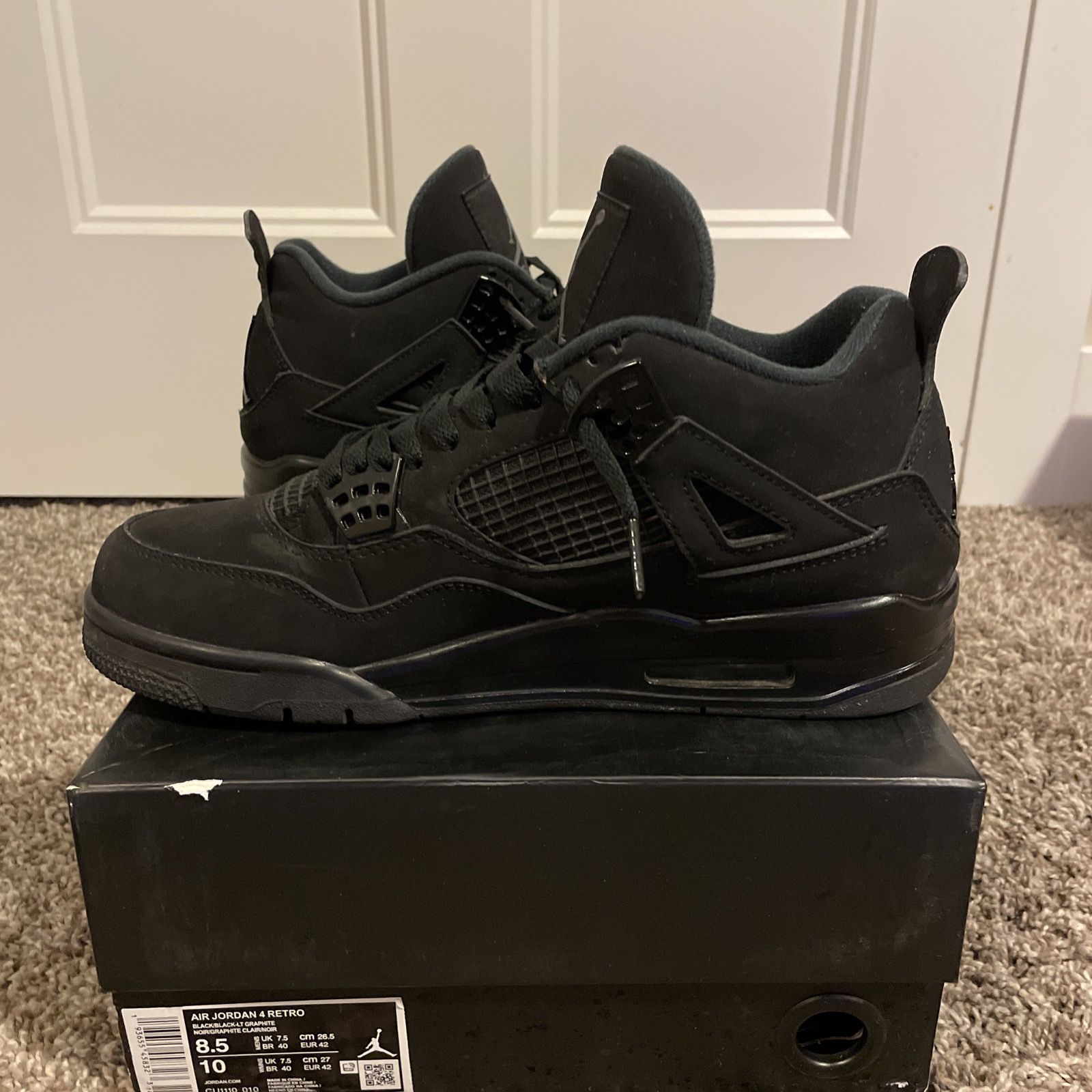 jordan 4 black cat size 8