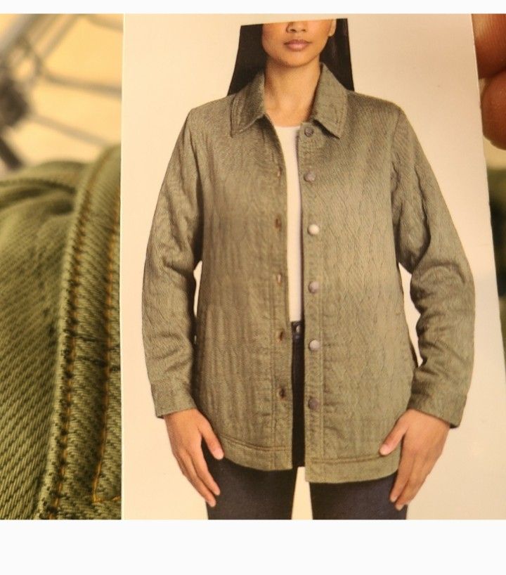 Jachs Girlfriend Ladies Quilted Lined Shirt Jacket 
