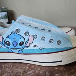 Stitch Converse Sneakers Size 8.5 New 