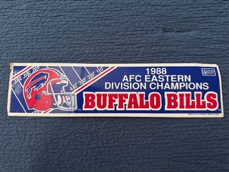 Super RARE Buffalo Bills 1988 AFC Eastern Division Champions Sticker/Bumper Sticker selling FASTT💨