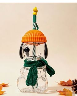 snoopy peanuts glass cup