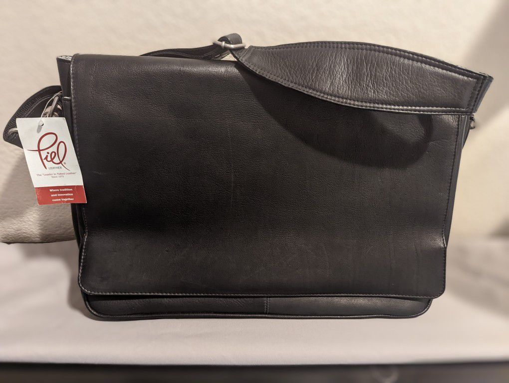 Piel Leather Professional Laptop Leather Messenger Bag