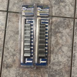 9pcs 3/8 Shallow Chrome Socket Set