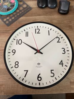 S&N Round Wall Clock Black and White