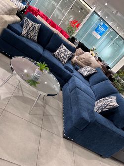 Blue Fabric Sofa Set 💙💙💙