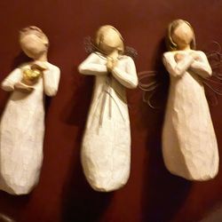 3 Willow Tree Angel figurines