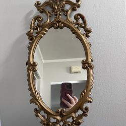 Vtg Burwood Hollywood Regency Gold Victorian Wall Mirror Ornate Syroco Like