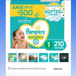 Pampers Diapers Size 1 