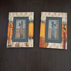 African Stylebox art framed (pair)
