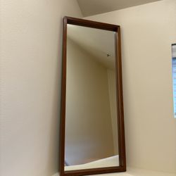 Mid Century Modern Danish Solid Teak Mirror