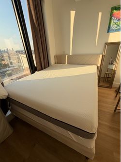 Queen Bed Frame + Box Spring + 10" Gel Memory Foam Mattress | Bushwick