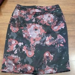 Ann Taylor purple pattern pencil skirt