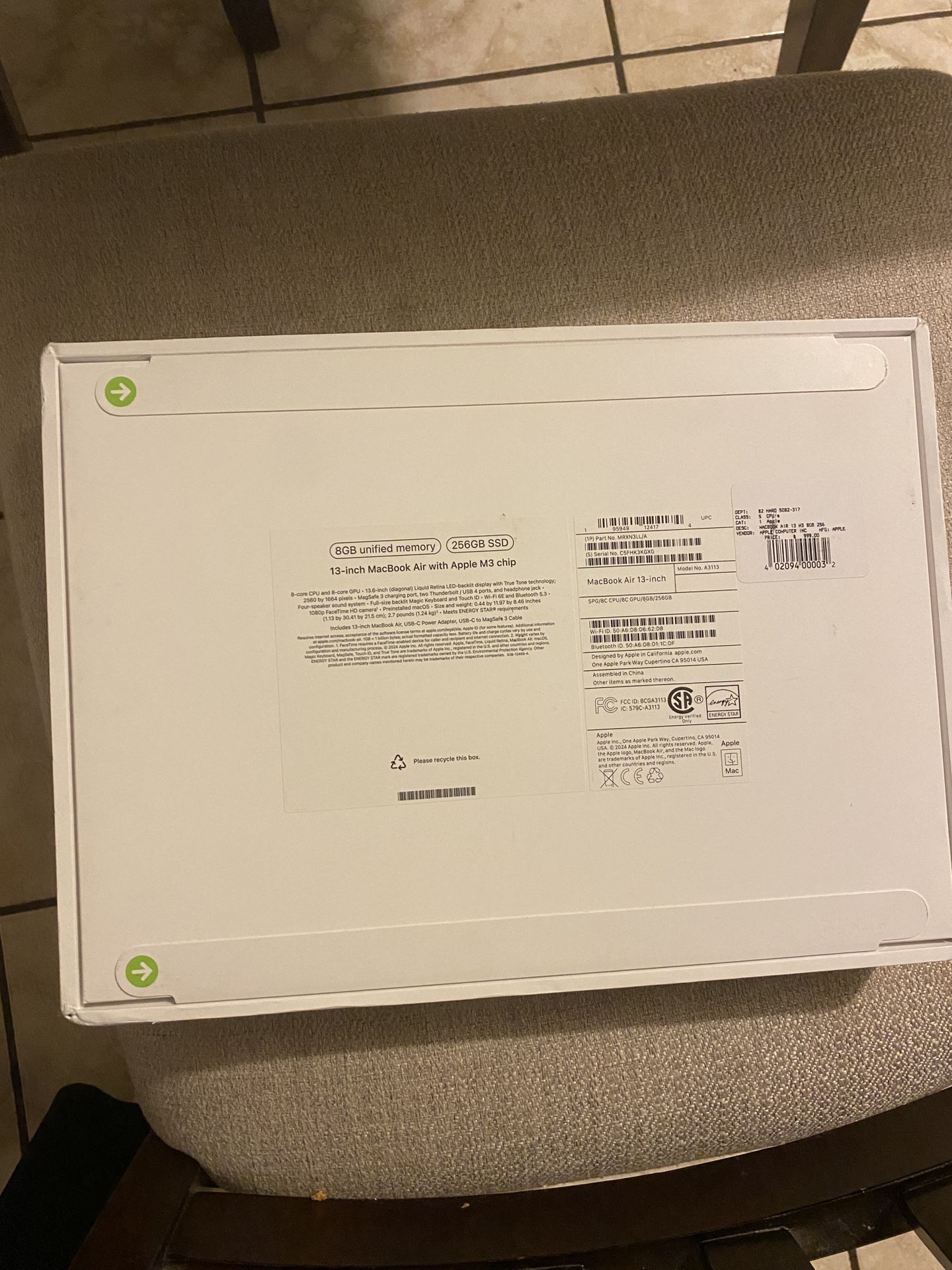NEW SEALED 13-inch MacBook Air M3 Chip (2024)