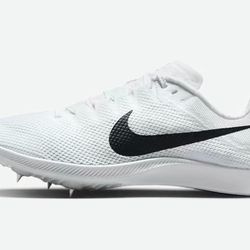 Nike Zoom Rival Distance Track White/Black/Metallic Silver DC8725-100 Men’s Size 14