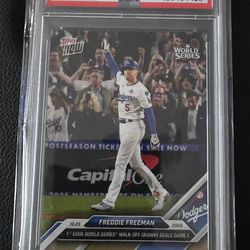 Dodgers 2024 Topps Now #866 Freddie Freeman World Series Walk-Off Grand Slam PSA 10 GEM