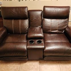 Leather Electric Reclining Couch