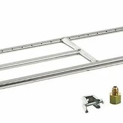 American Fireglass  48" x 8" Stainless Steel H-Burner New