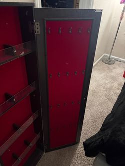 Full-Length Mirror & Jewelry Armoire Cabinet