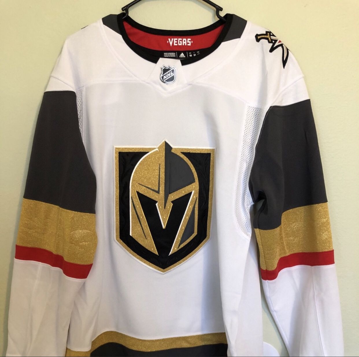 Adidas NHL Las Vegas Knights Authentic Away Hockey Jersey Size 50