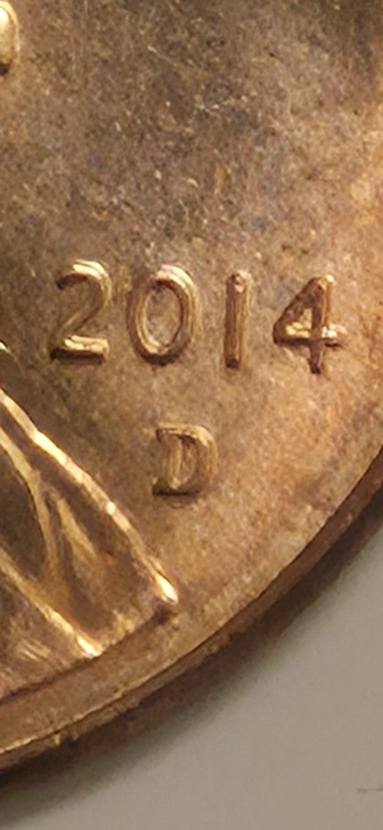 2014 D DD Obverse & Reverse Shield Penny;