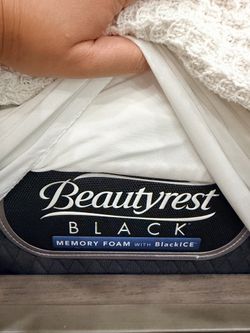 Queen Beautyrest Black Memory Foam Mattress + Adjustable Base + Bed Frame Set