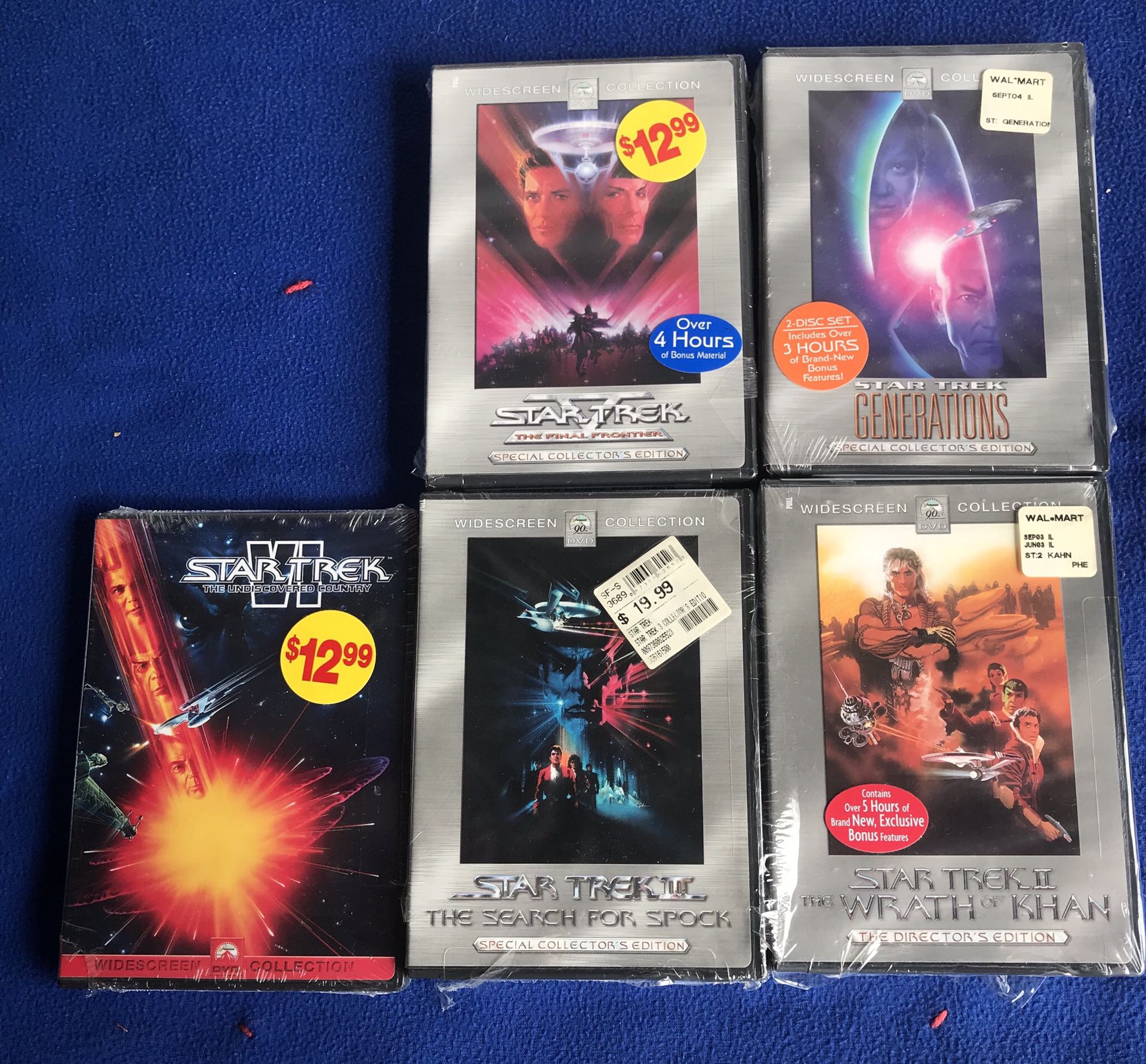 Star Trek special collectors dvds.