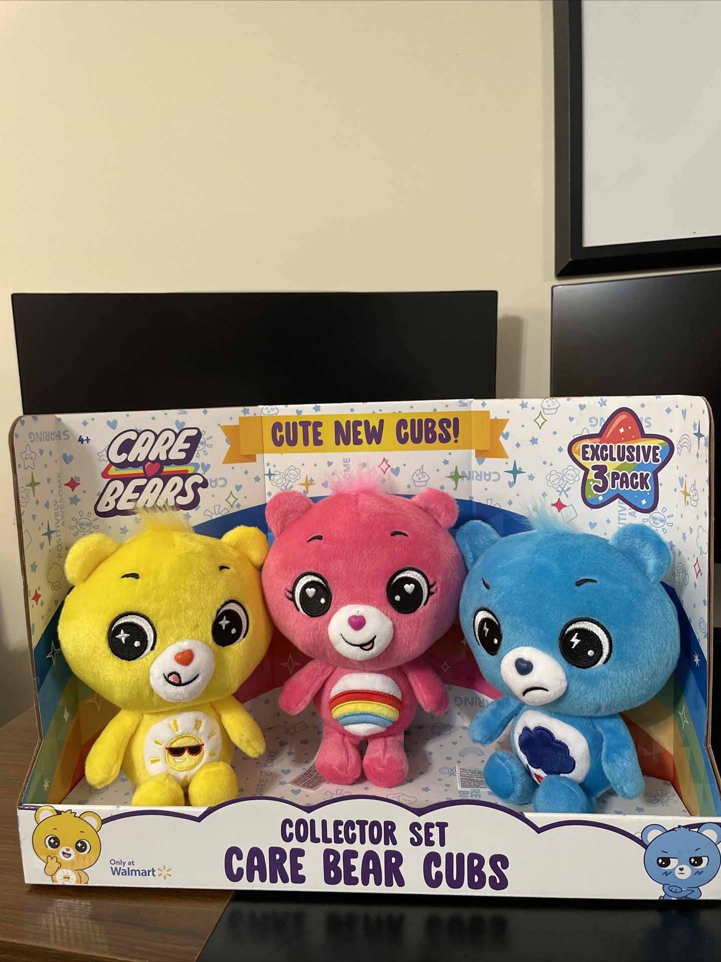 CARE BEARS Funshine Share & Cheer Bears -Exclusive Plush 3-Pack Brand New