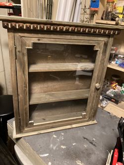 Vintage Glass Shelving Display Case 