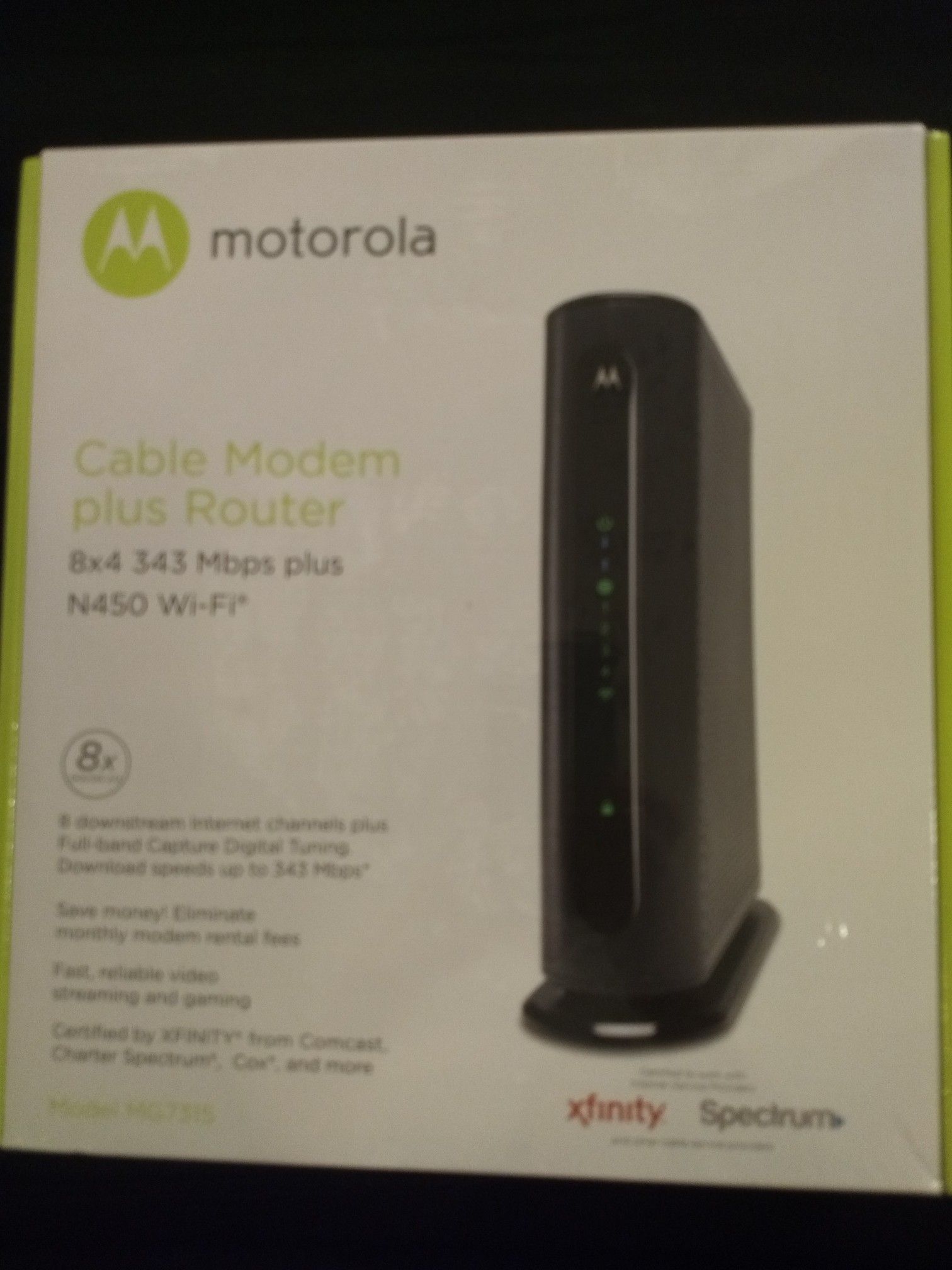 **NEW** Motorola Cable Modem + Router