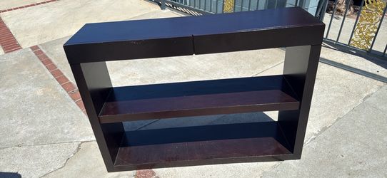 Dark Espresso Wood Console Table with Drawers Width 13in length 48in height 35in