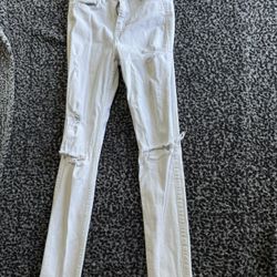 Hollister Jeans White Size 1R W25 L30