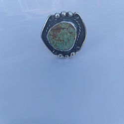 Silver And Turquoise Ring 
