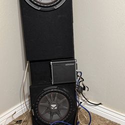 Kicker Sound System Subwoofers 12’s Plus Kicker Amplifier