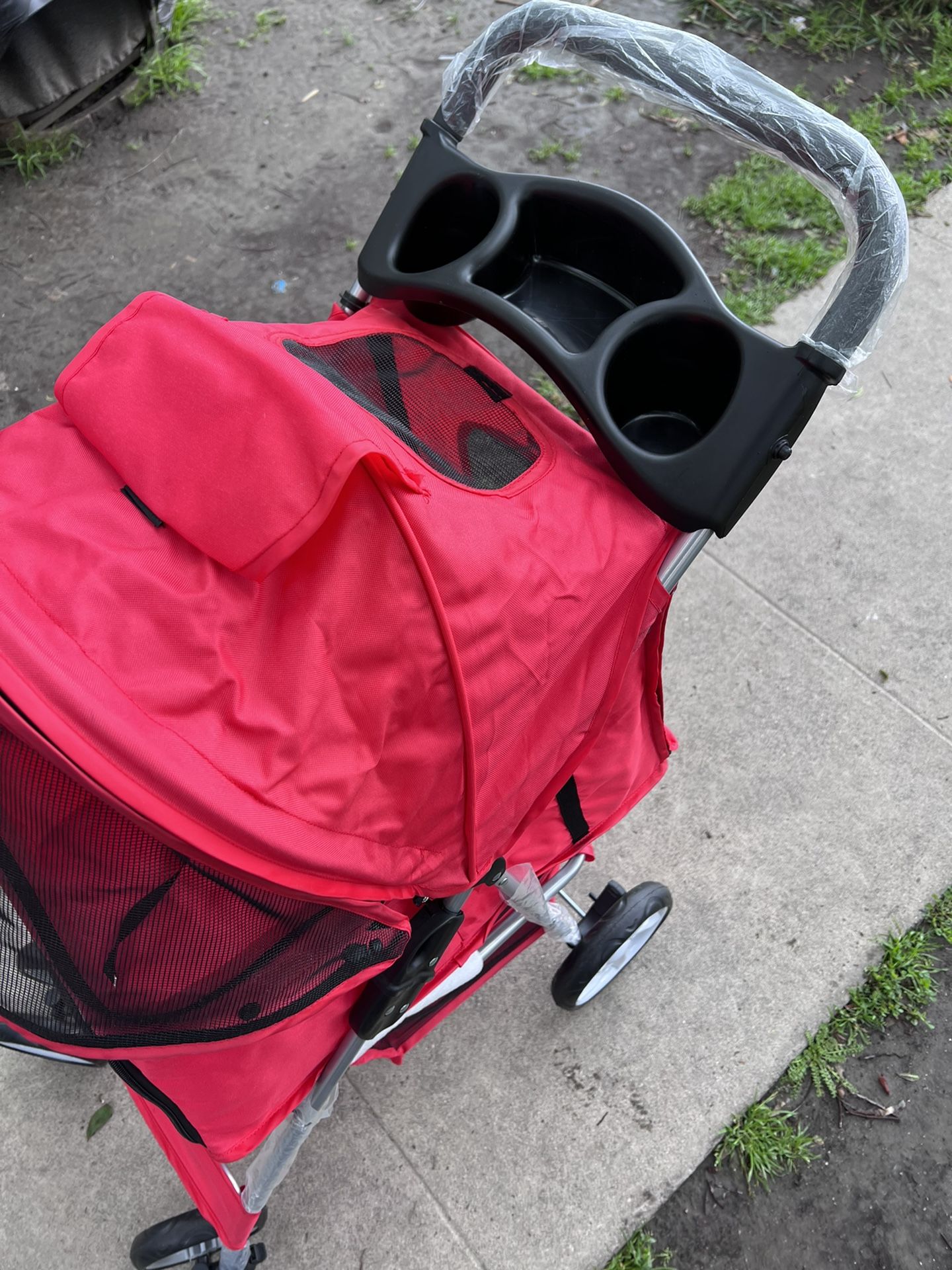 Red Dog Stroller 4 Wheeler Push Cart For Pets Brand New FIRM PRICE