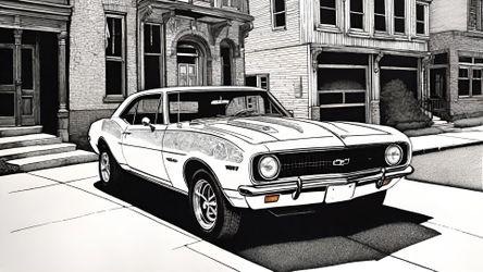 1968 Chevy Camaro Art Print Poster