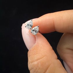 Pear Shaped Lab Grown Diamond Studs