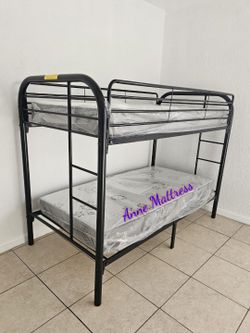 NEW IN BOX - TWIN/ TWIN BUNK BED 😊 MATTRESSES SOLD SEPARATELY