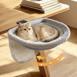 Foldable Cat Desk Bed – Reversible Washable Hammock, 40 lb Capacity