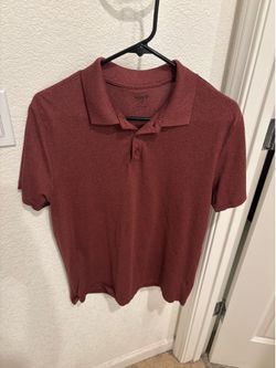 Old Navy Active Mens Red Polo Shirt Short Sleeve- Medium