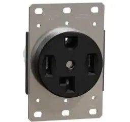 SQUARE D - X Series 30 -Amp 125/250-volt Residential/Commercial Round Dryer power outlet , Matte Black