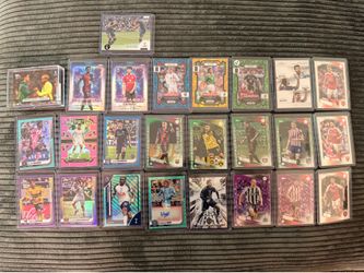 Topps Chrome, Panini Prizm & Select Soccer Trading Card Lot - Messi, Mbappe, Yamal
