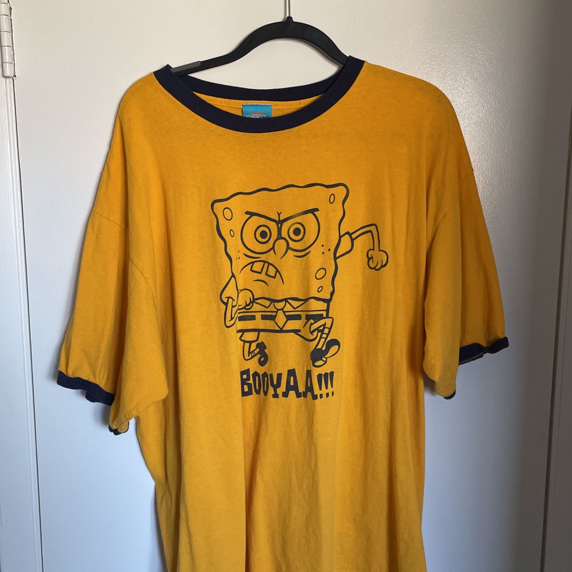 Vintage 2003 Spongebob Squarepants Booyaa Ringer T Shirt