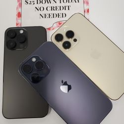 Apple IPhone 14 Pro Max Unlocked For All Carriers - $1 Down Today, No Credit Required