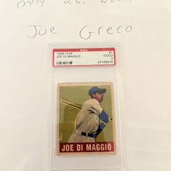1948 Leaf Joe Dimaggio baseball card Graded 