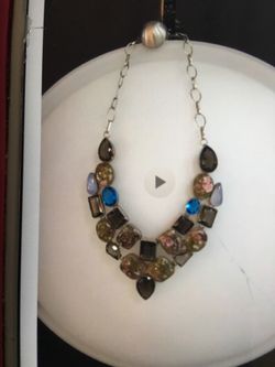 Beautiful Sterling Silver gemstone necklace