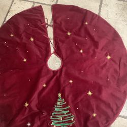 New Classic Velvet Christmas Tree Skirt|Xmas Tree Bottom Decoration,