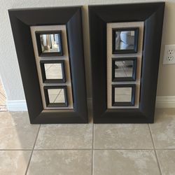 Mirror   W—13-1/2”xH—25-1/2” black frames