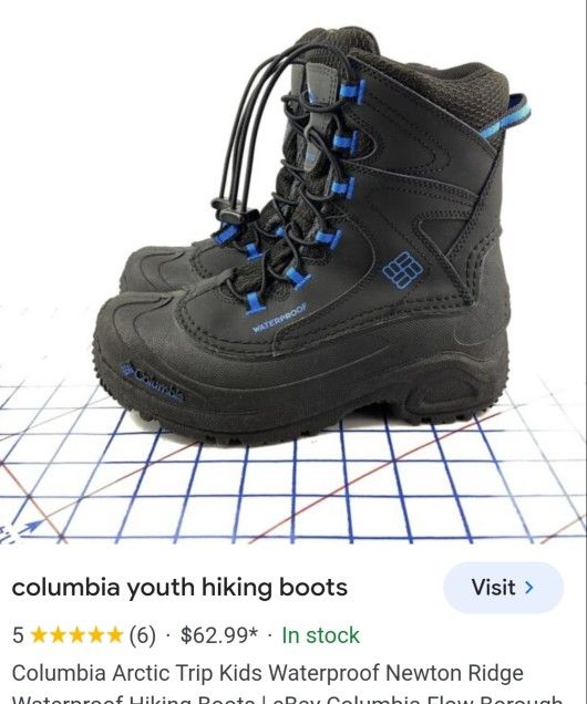 Columbia Arctic Trip Kids Waterproof Hiking Boots