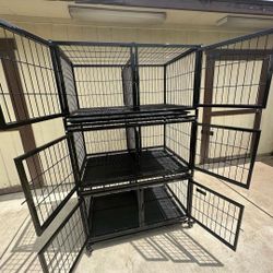 43” Dog Cage Divider 3 Cages 
